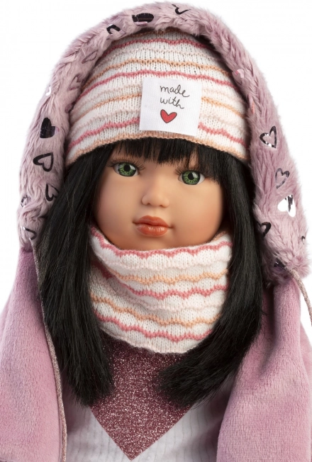 Realistische Puppe Llorens Greta mit weichem Stoffkörper 40 cm