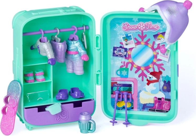 Koffer mit Kleiderschrank zum Spielen überall