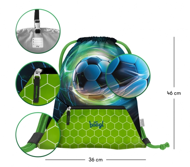 Baagl Turnbeutel Fußball Design