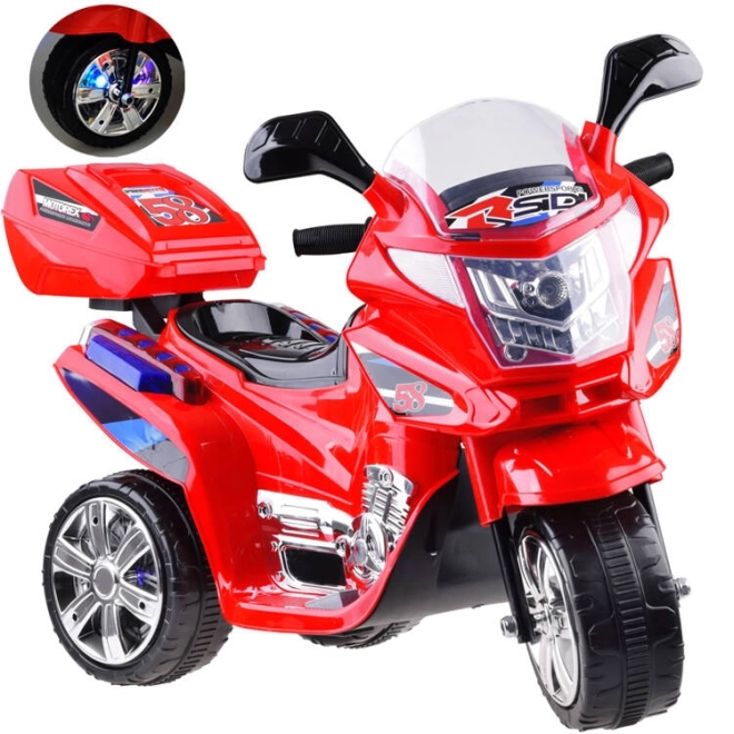 Sportliches Kinder-Motorrad mit LED-Beleuchtung – Rot