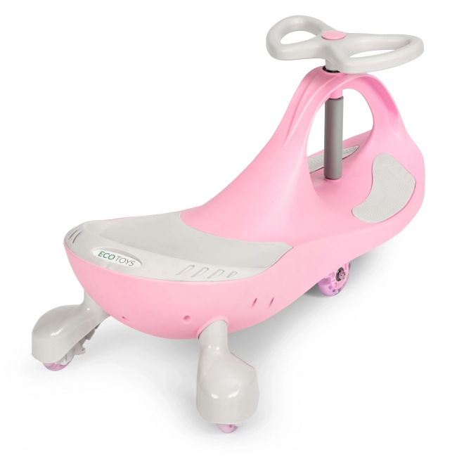 Wiggle Auto mit LED-Rädern in Rosa von ECOTOYS