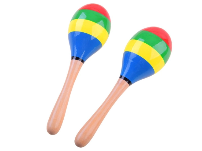 Zwei Holz Maracas