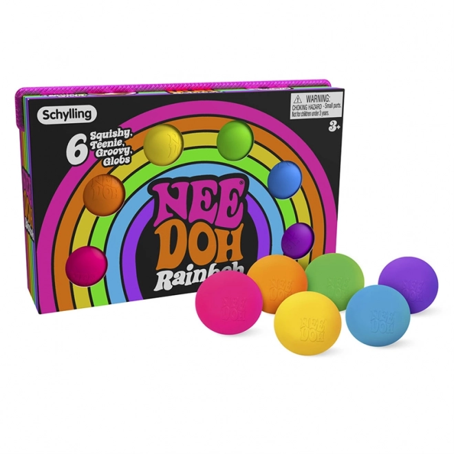 Schylling Duhový Anti-Stressball NeeDoh 6er Set