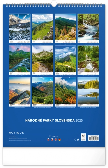 Wandkalender Slowakische Nationalparks 2025