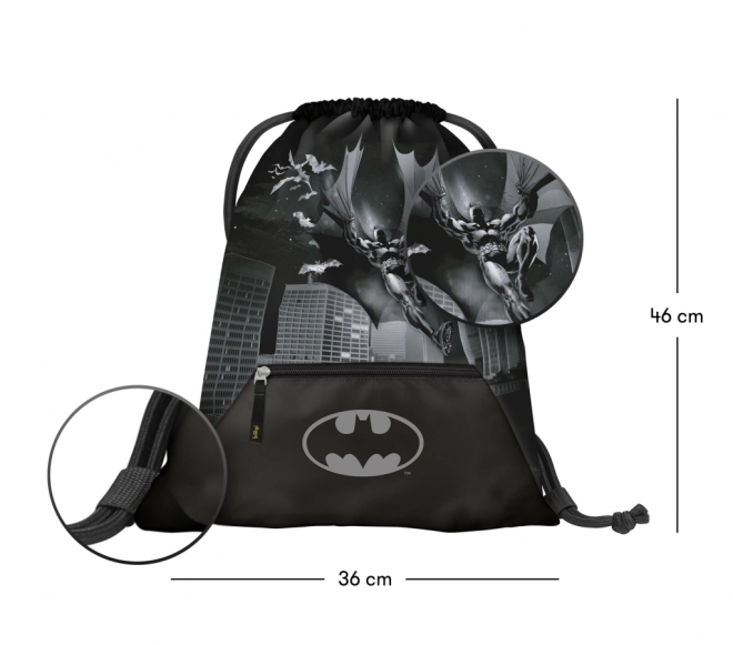 Schulset Batman Dunkle Stadt: Rucksack, Federmappe, Beutel
