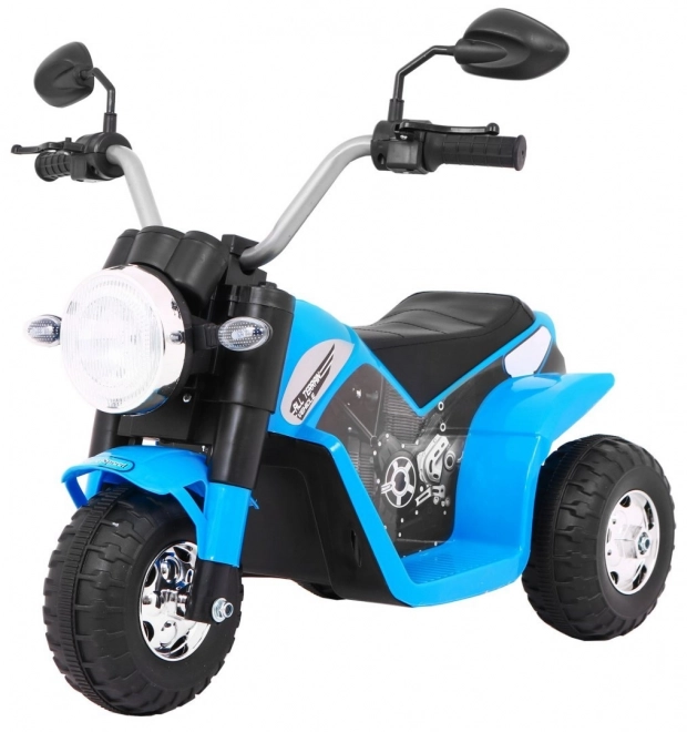 Minibike mit Akku für Kinder Blau mit Sound und LED-Lichtern