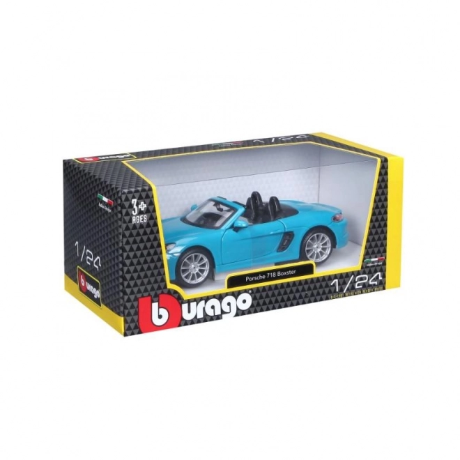 Bburago Porsche 718 Boxster Modellauto Blau