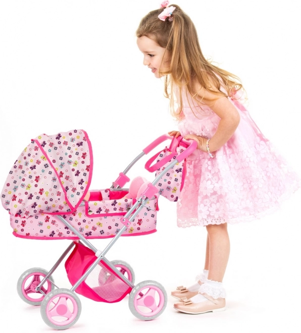 Kinderwagen für Puppen DORA Schmetterlinge von Chipolino