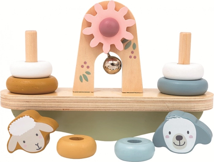 Hochwertige Holzausführung in Pastellfarben