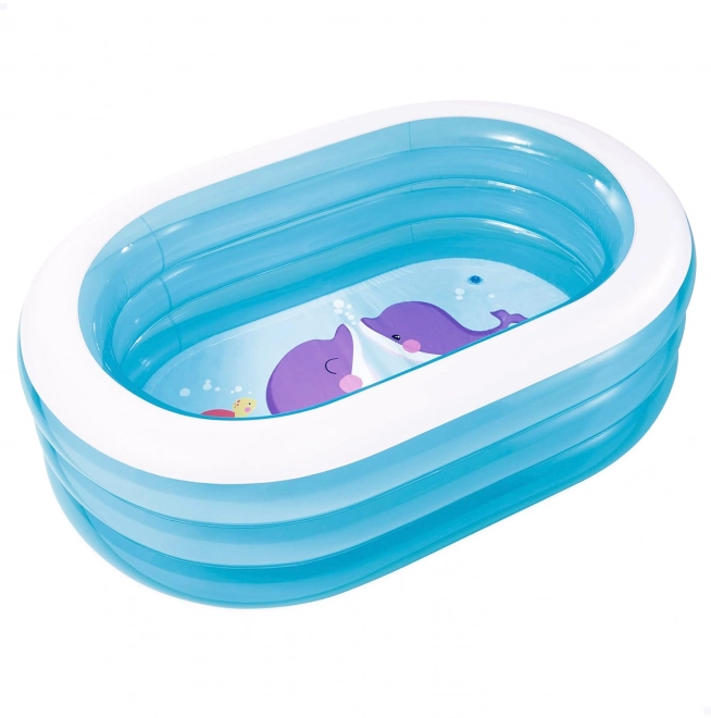 Aufblasbarer ovaler Kinderpool für den Garten