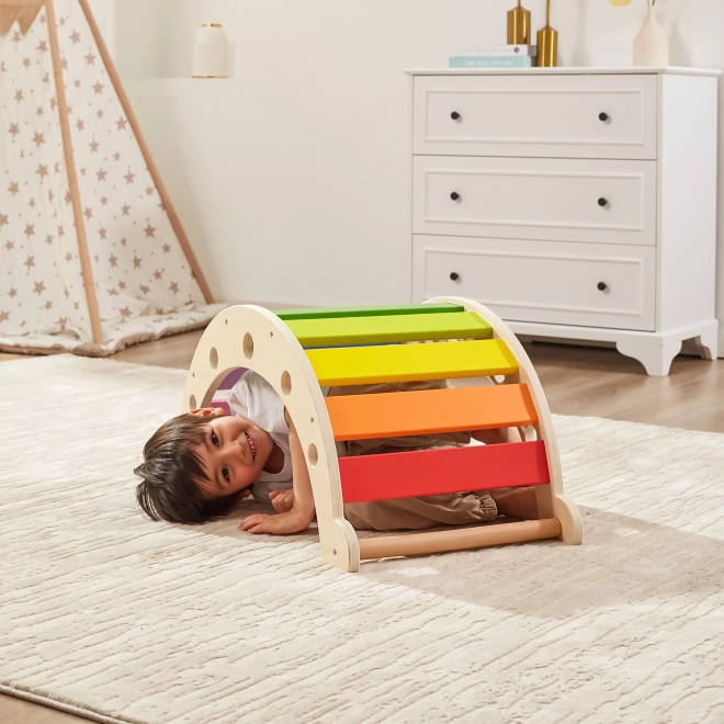 Viga Holz-Schaukelbrücke Montessori Regenbogen