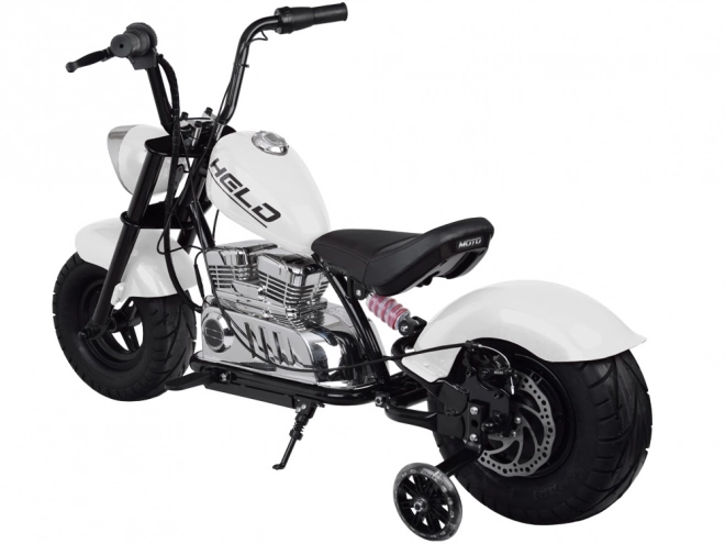 Elektrisches Chopper-Motorrad mit Batterie für Kinder – Weiß