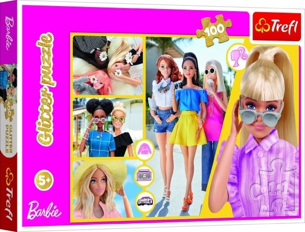 TREFL Barbie Glitzer Puzzle 100 Teile