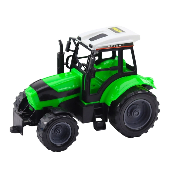 Großer Set Agrartraktor mit Scheibenegge