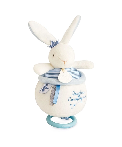 Doudou Geschenkset - Melodischer Plüschhase Matrose 14 cm