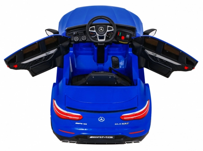 Mercedes Benz GLC63S für Kinder Blau + Fernsteuerung + 4x4 Antrieb + MP3 LED + EVA + langsamer Start