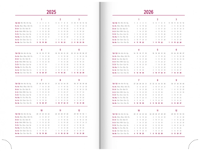 Tageskalender NEO 2025 in Violett