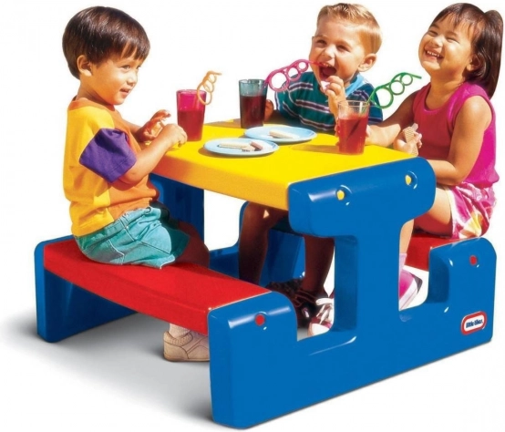 Kinder-Picknicktisch LITTLE TIKES Jr mit Bänken – blau