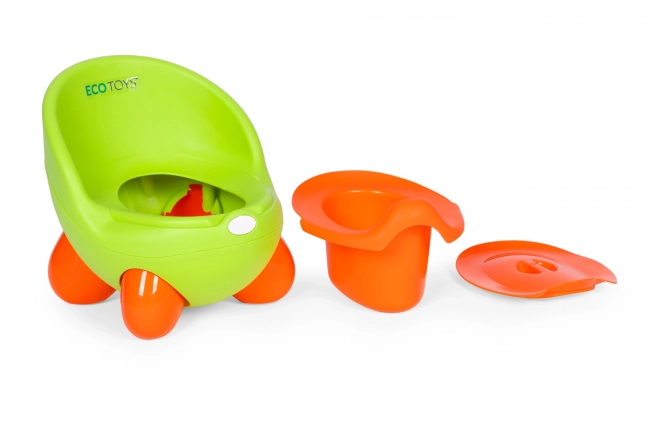 Töpfchen für Kinder mit rutschfesten Beinen und herausnehmbarer Schale in Grün von ECOTOYS