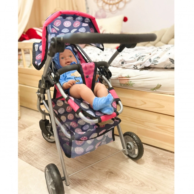 Woopie königlicher Puppenwagen mit einstellbarem Sitz und 4 Rädern