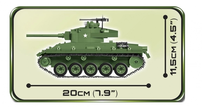 II. Weltkrieg M24 Chaffee Bausteinpanzer mit Figuren