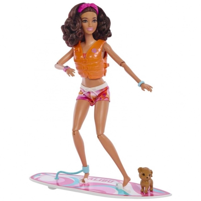 Barbie Puppe mit Surfbrett