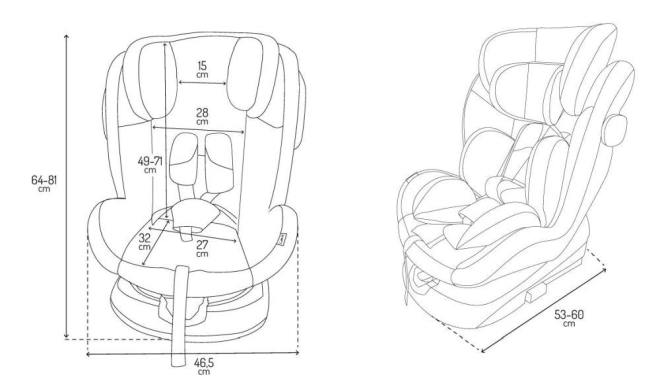 Autokindersitz i-Size Grau