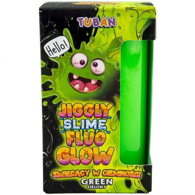 Jiggly Fluo Glow Slime Grün 430g