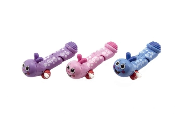 Plastik-Aufziehwurm, 12cm, verschiedene Farben, 12 Stück im Box
