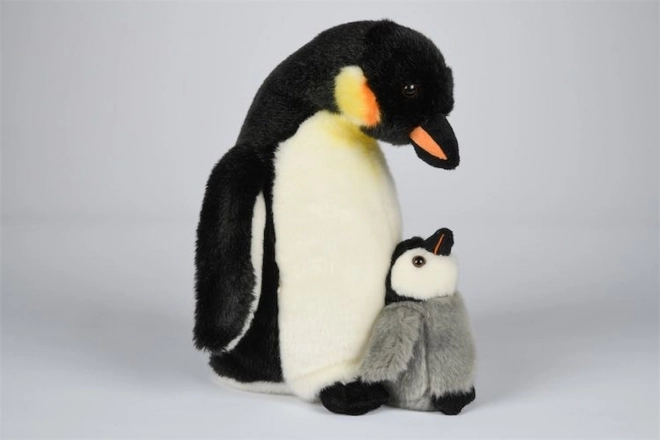 Plüschpinguin mit Küken 27 cm