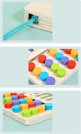 Magnetisches Montessori-Holzspielzeug mit Kugeln