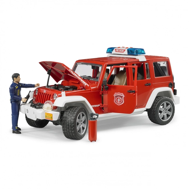 Roter Feuerwehr Jeep WRANGLER mit Figur und Zubehör