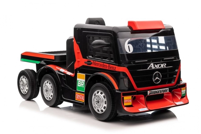 Elektrisches Kinderauto Mercedes mit Anhänger Rot LCD