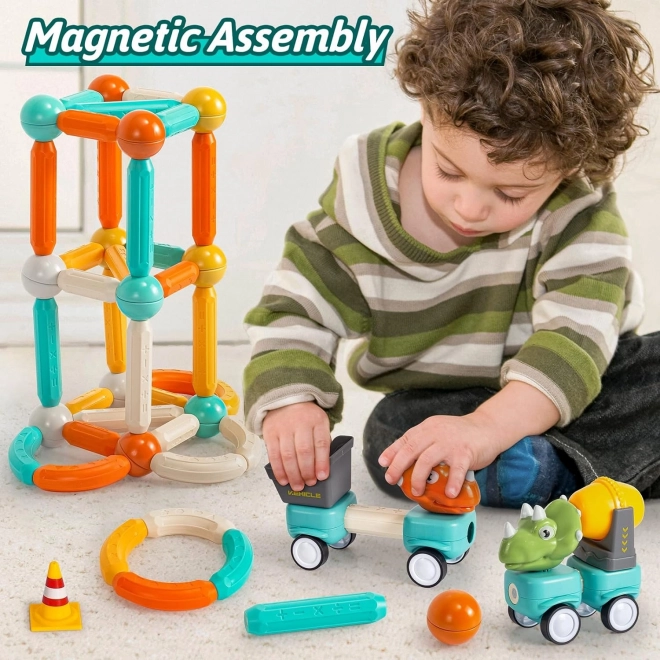 Magnetische Konstruktionsspielzeug Dinosaurier Set