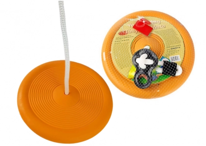 Kindergarten Schaukel mit rundem Teller 423 Orange