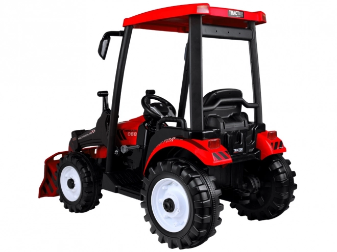 Großer elektrischer Traktor mit Anhänger und Schaufel für Kinder