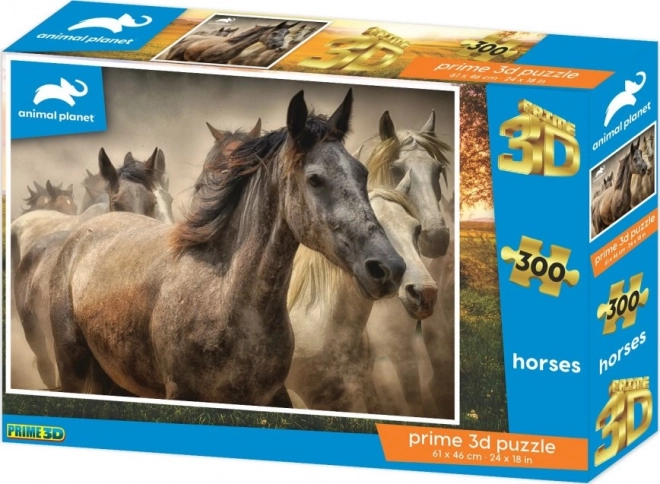 Prime 3D Puzzle Tierwelt: Pferde 3D 300 Teile