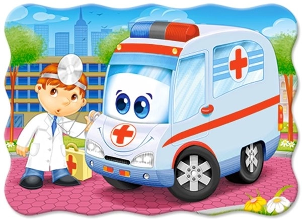 Puzzlemotiv Ambulance für Kinder - 30 Stück