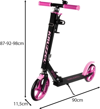 Faltbarer City-Roller für Kinder mit großen Rädern (200 mm) – rosa