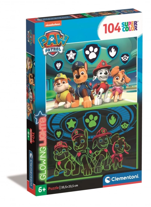 Leuchtendes Puzzle Paw Patrol 104 Teile