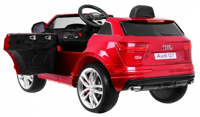 Audi Q7 Quattro S-Line mit Batterie Roter Lack + Fernbedienung + Langsamer Start + EVA + MP3 Radio