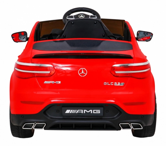 Mercedes Benz GLC63S für Kinder Rot + Fernbedienung + Antrieb 4x4 + MP3 LED + EVA + sanfter Start