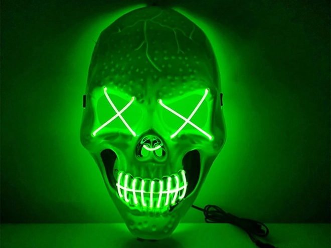 Leuchtende Skull Maske für Halloween-Partys