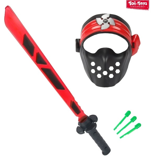 Ninja-Set Schwert + Maske + Pfeile mit Ton und Licht