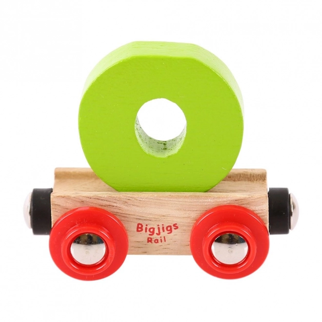 Bigjigs Rail Holzwagon Spielzeugbuchstabe O