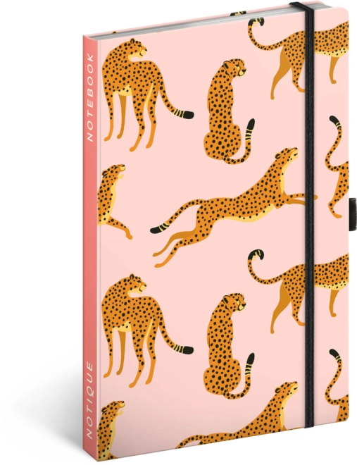 Leoparden-Design und robuster Einband