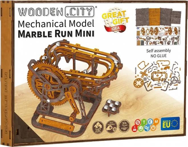 3D Holzpuzzle Kugelbahn Mini