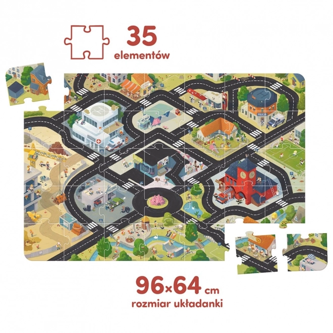 Großes Puzzle - Straßen für Fahrzeuge