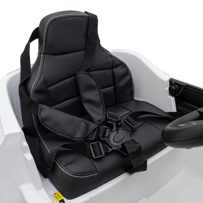 Mercedes Benz AMG EQA für Kinder Weiß + Fernbedienung + 5-Punkt-Sicherheitsgurte + EVA + MP3-Display + LED
