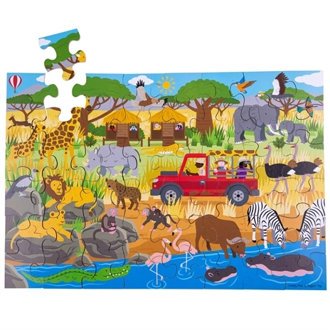 Bigjigs Toys Bodenkissen Puzzle Afrikanisches Abenteuer